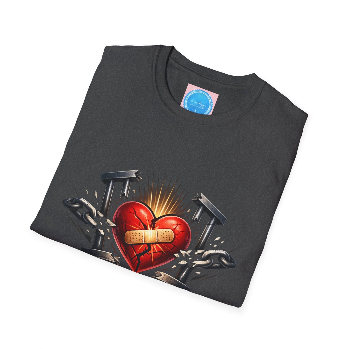 Heart & Guns Graphic T-Shirt — 'Love' Emblem for Bikers, Rock Fans & Rebel Style