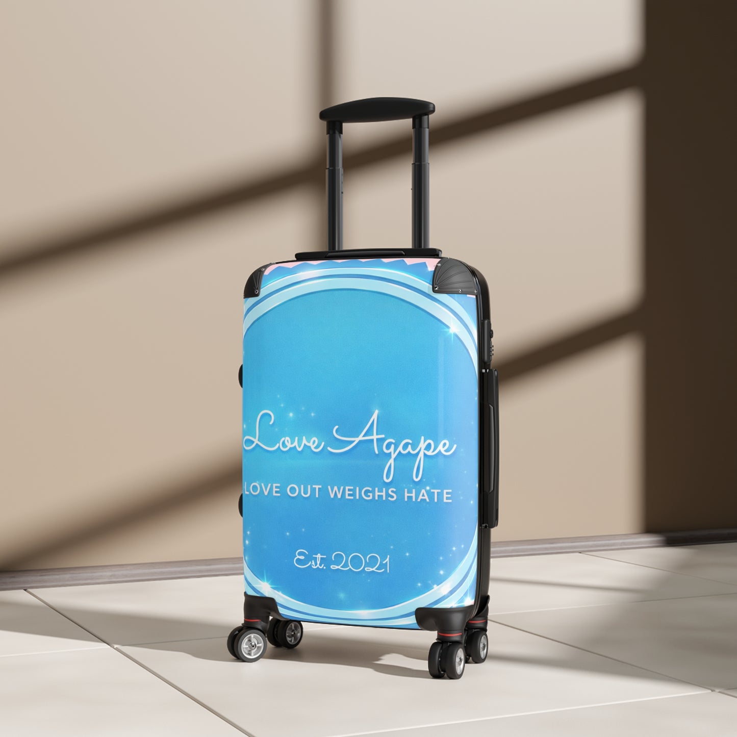 Suitcase — "Love Agape: Love Out Weighs Hate" Carry-On Luggage (Est. 2026)