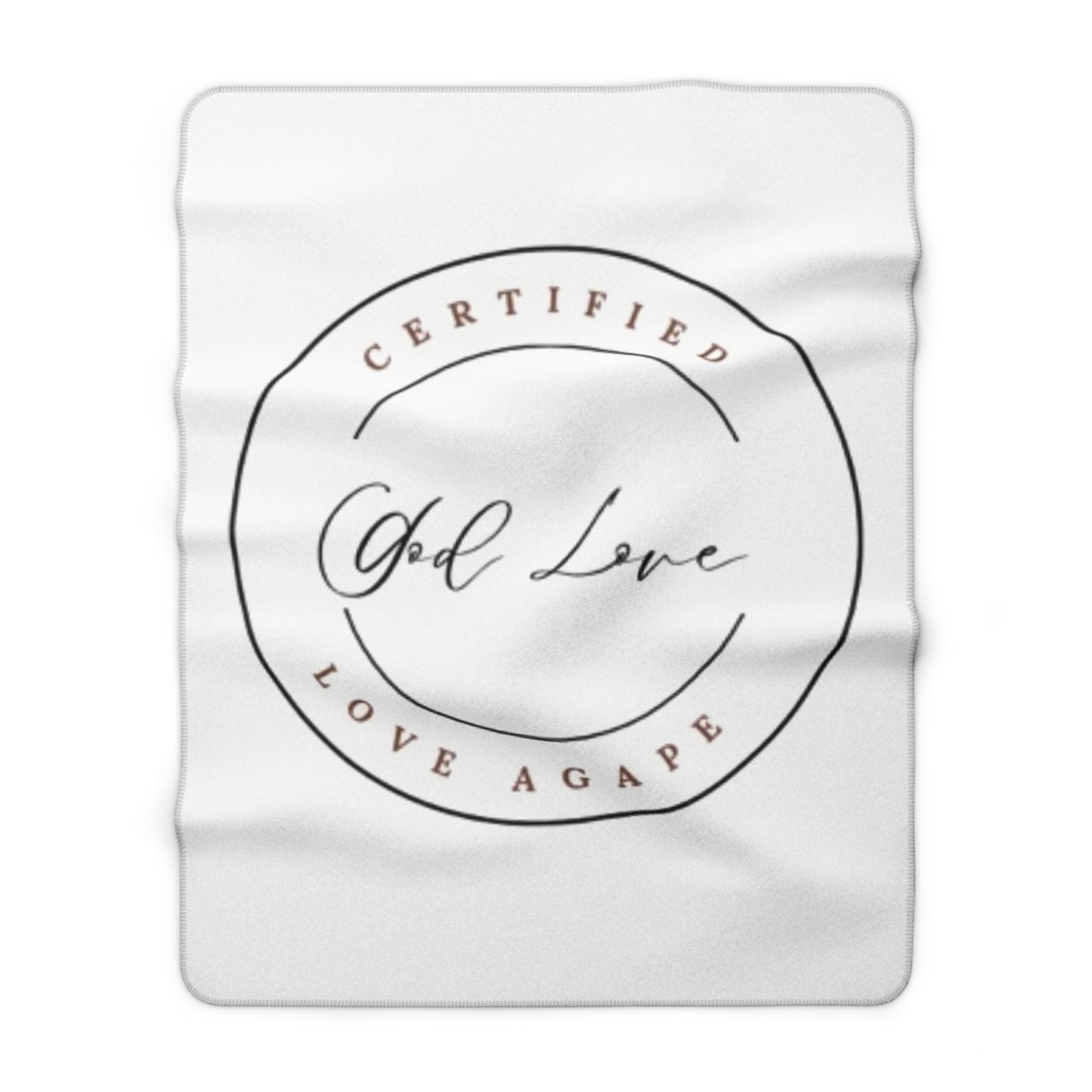 God Love Sherpa Blanket — "Certified Love Agape" Cozy Throw