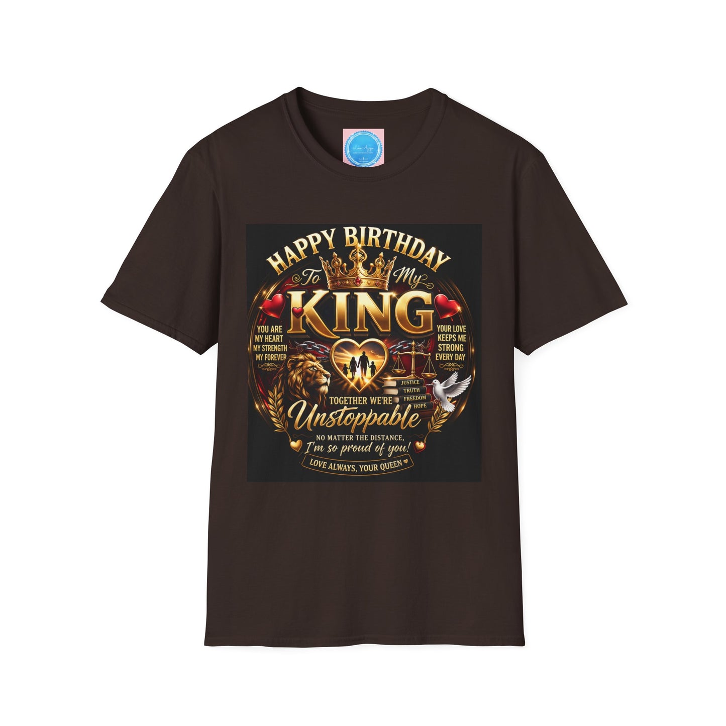 Happy Birthday to My King T-Shirt – Royal Crown & Unstoppable Tribute Tee