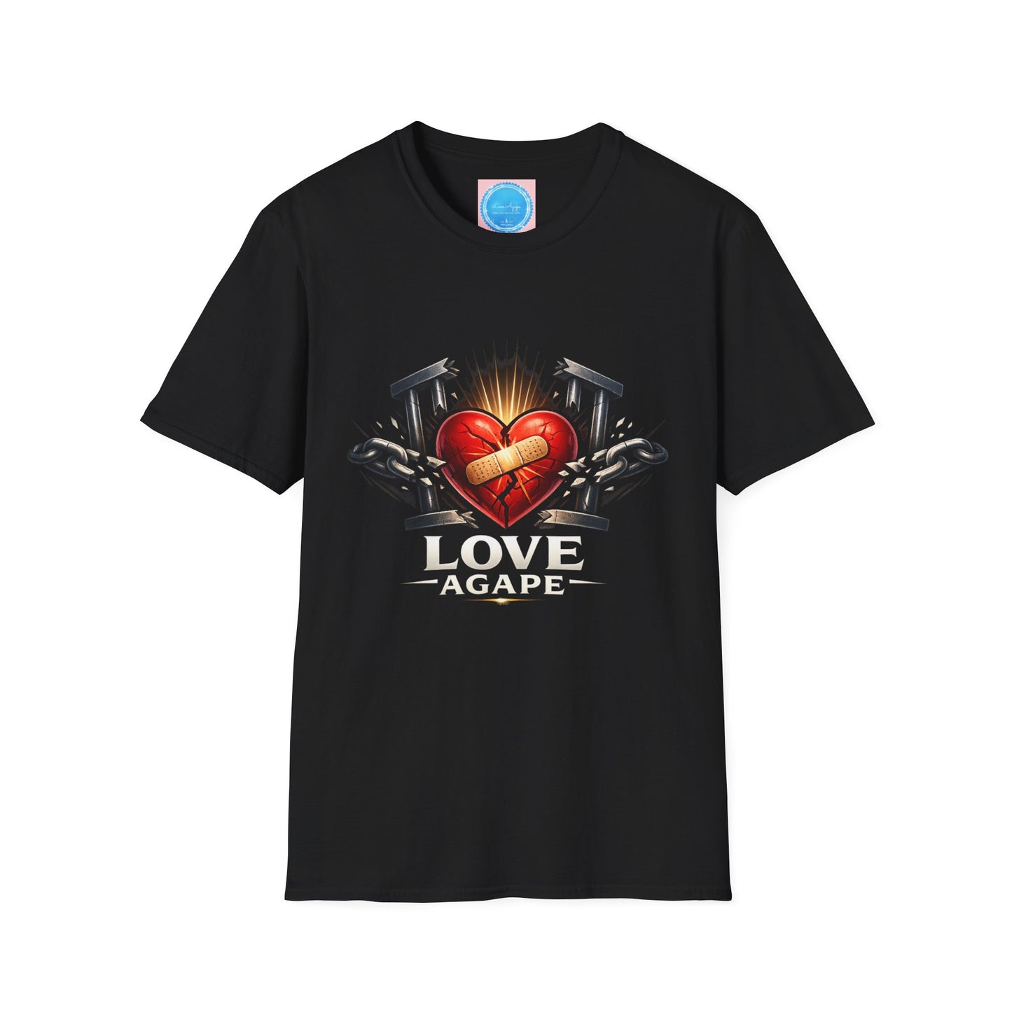Heart & Guns Graphic T-Shirt — 'Love' Emblem for Bikers, Rock Fans & Rebel Style