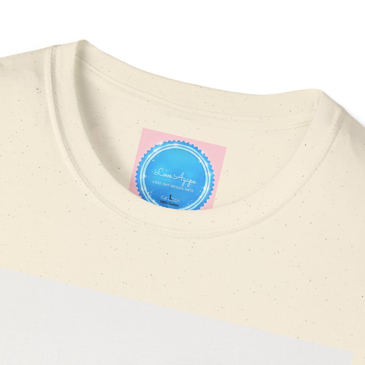 Love Agape Graphic T‑Shirt — Pink Retro Script Tee