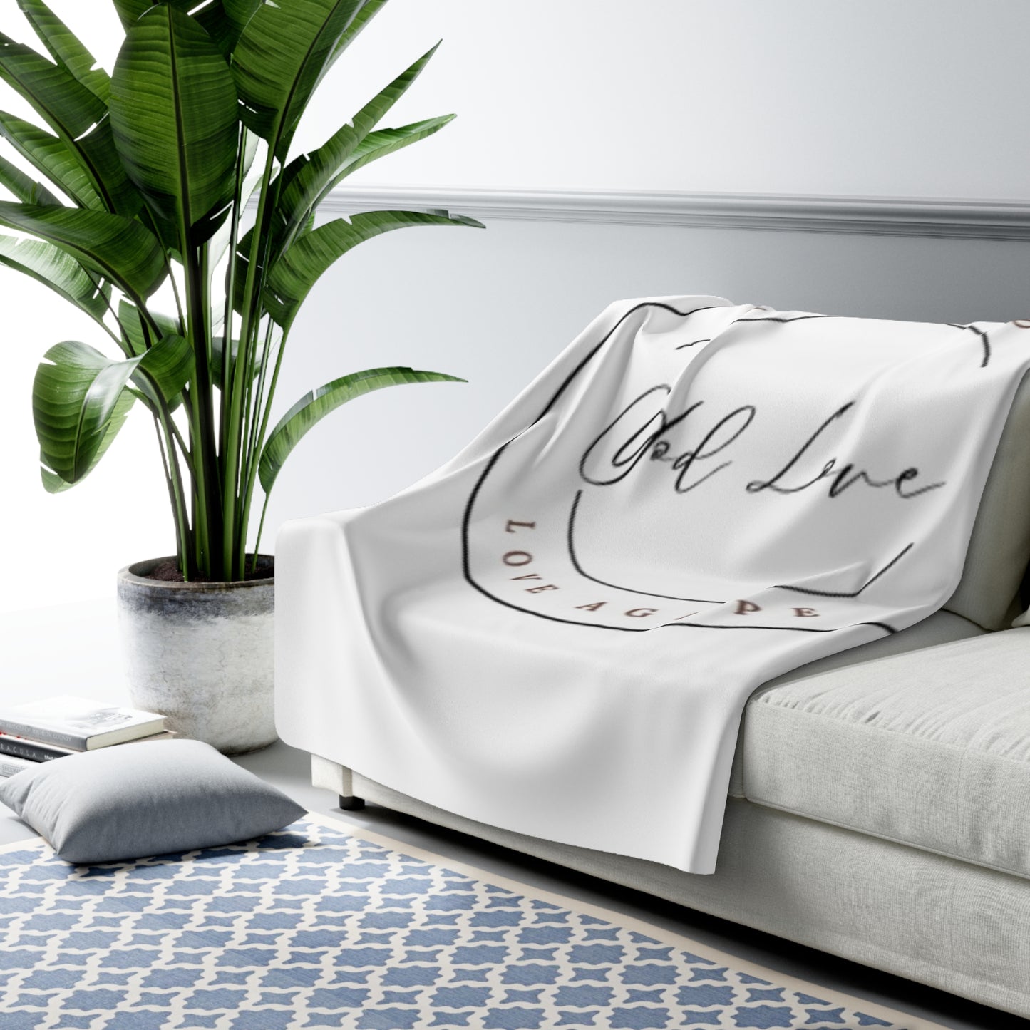 God Love Sherpa Blanket — "Certified Love Agape" Cozy Throw