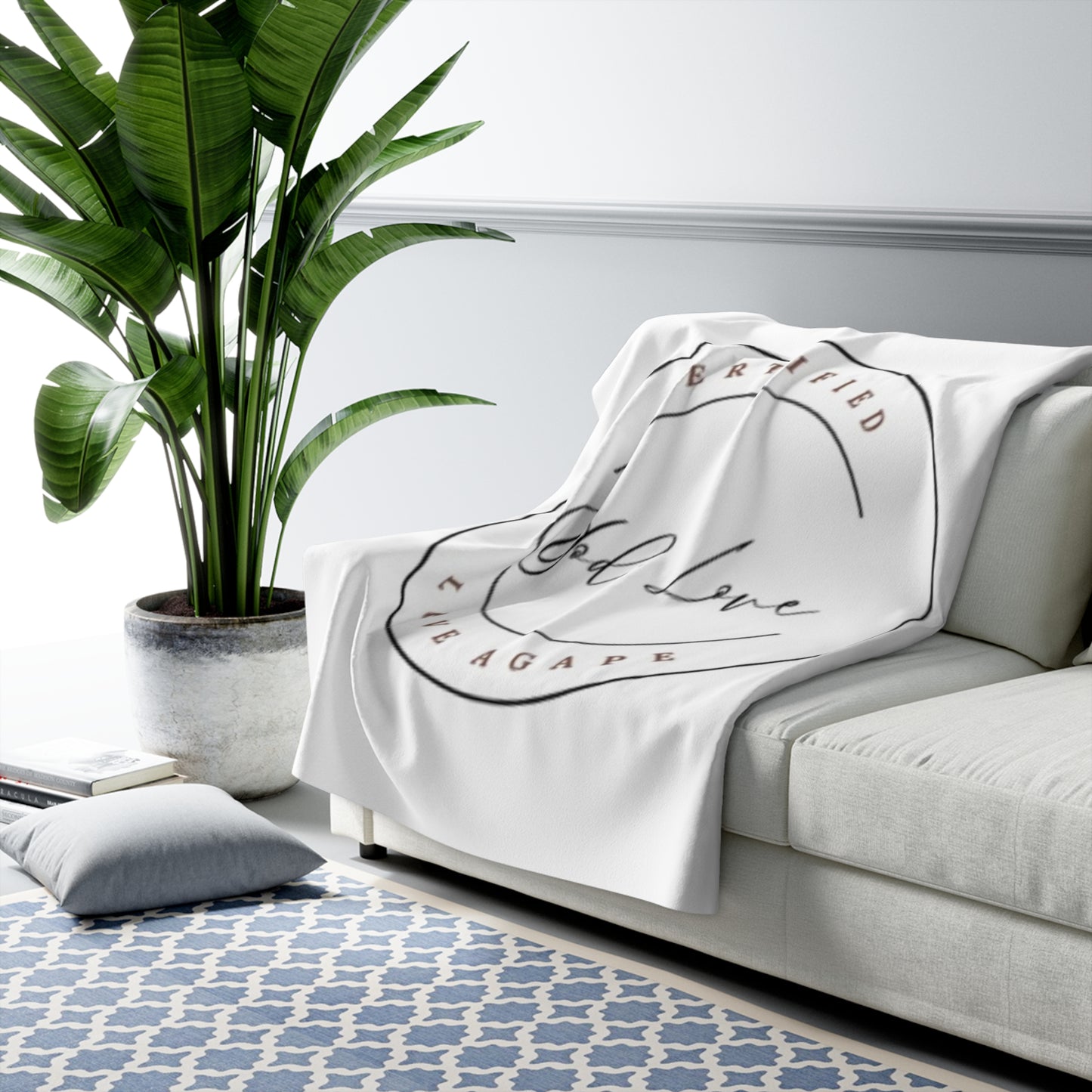 God Love Sherpa Blanket — "Certified Love Agape" Cozy Throw