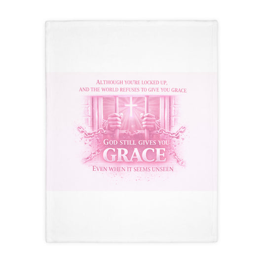 Grace Microfiber Blanket —  Throw with 'God Still Gives You Grace' Design