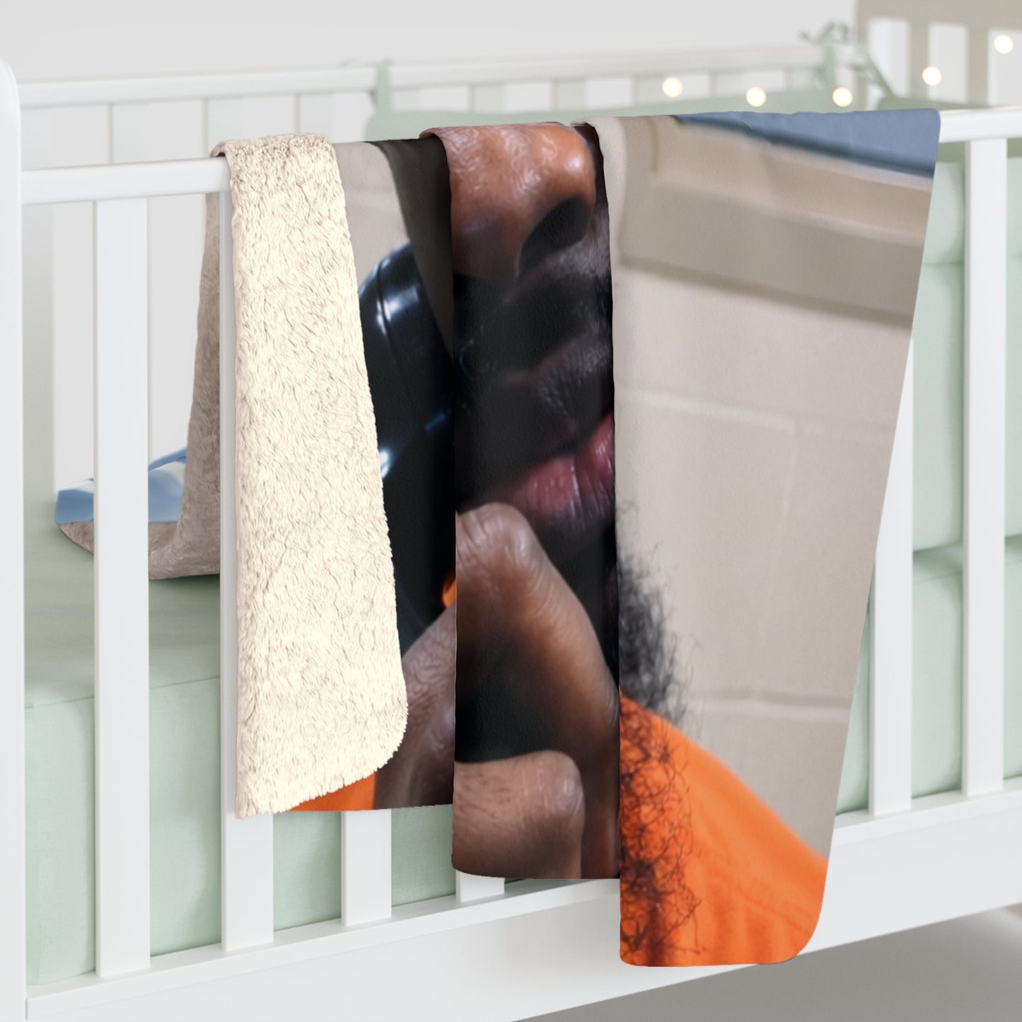 Personalized Photo Sherpa Blanket – Custom Face Keepsake Cozy Throw