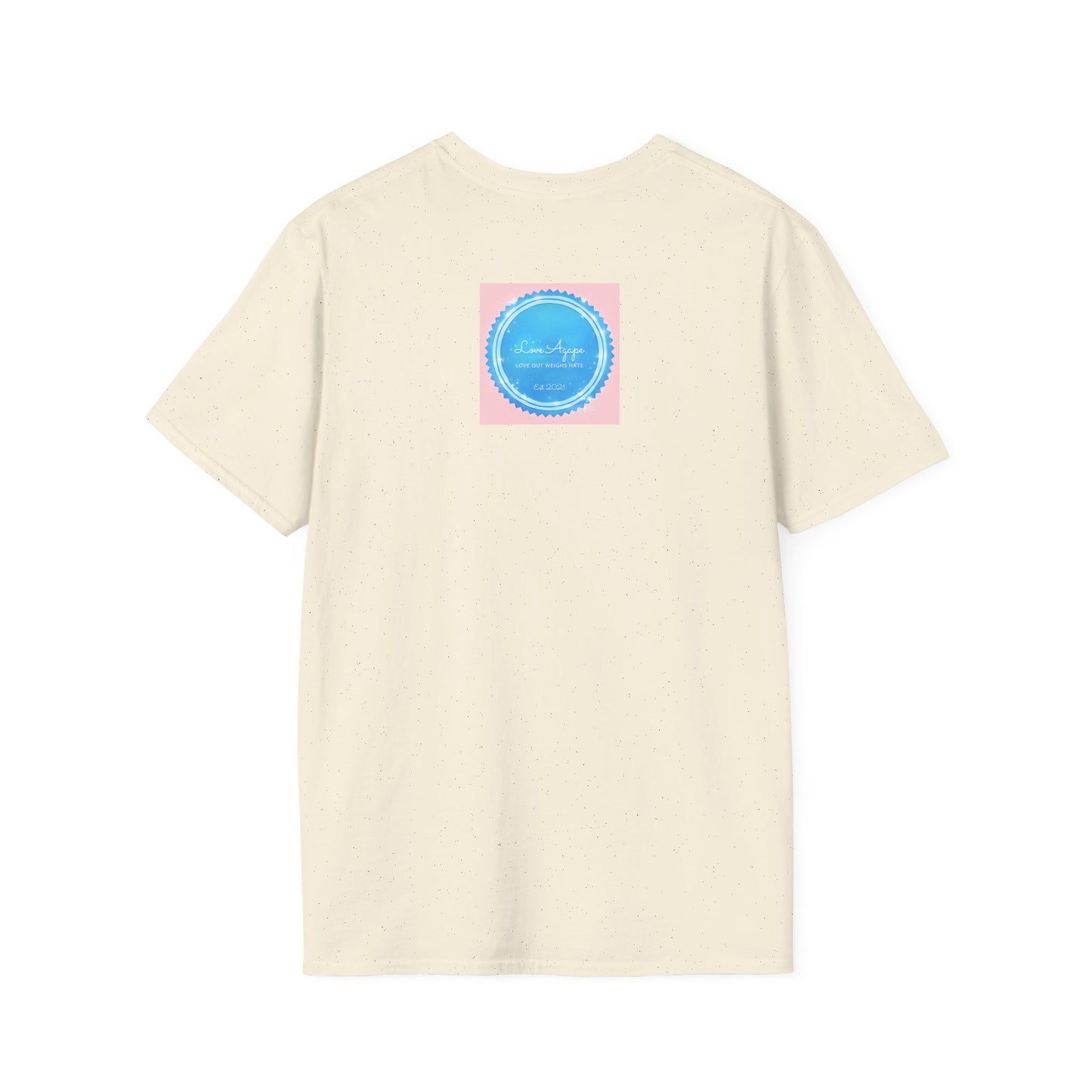 Love Agape T-Shirt — 'Love Out Weighs Hate' Blue Seal Graphic
