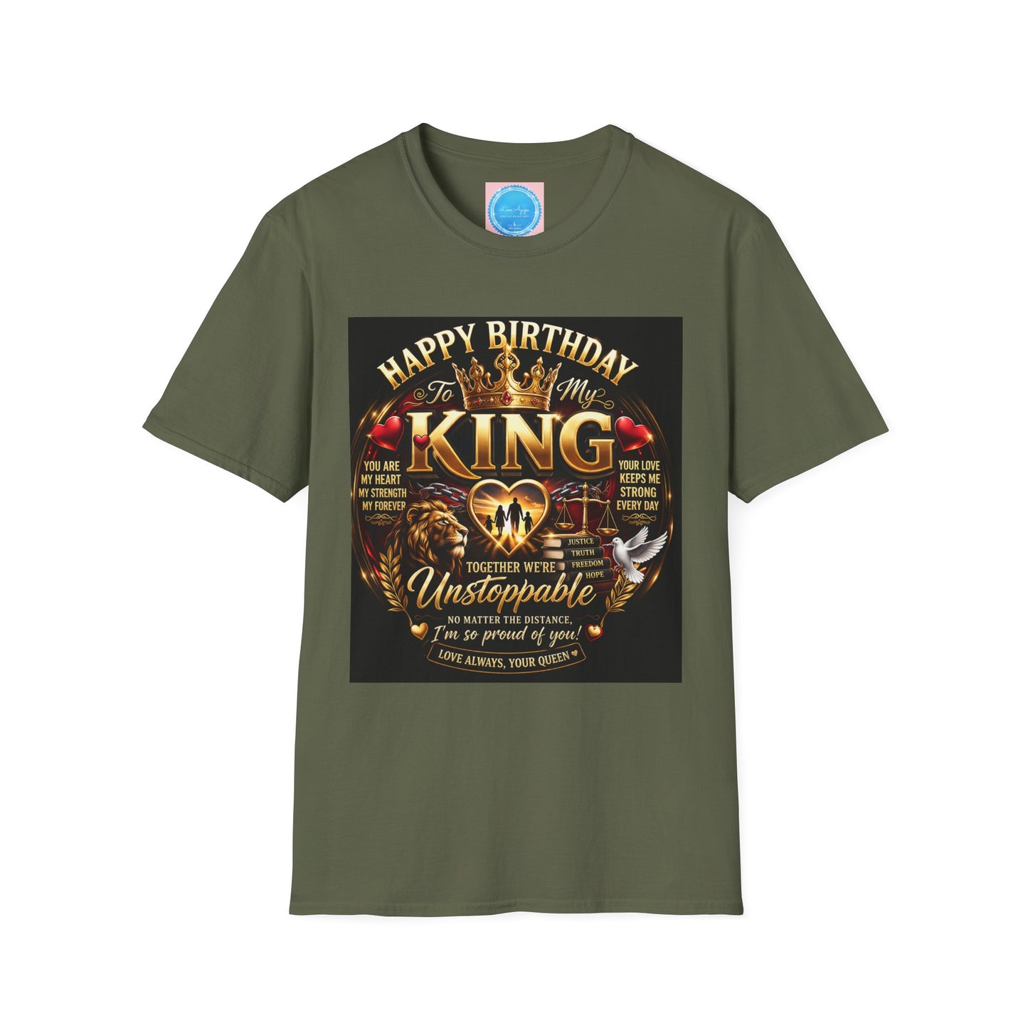 Happy Birthday to My King T-Shirt – Royal Crown & Unstoppable Tribute Tee