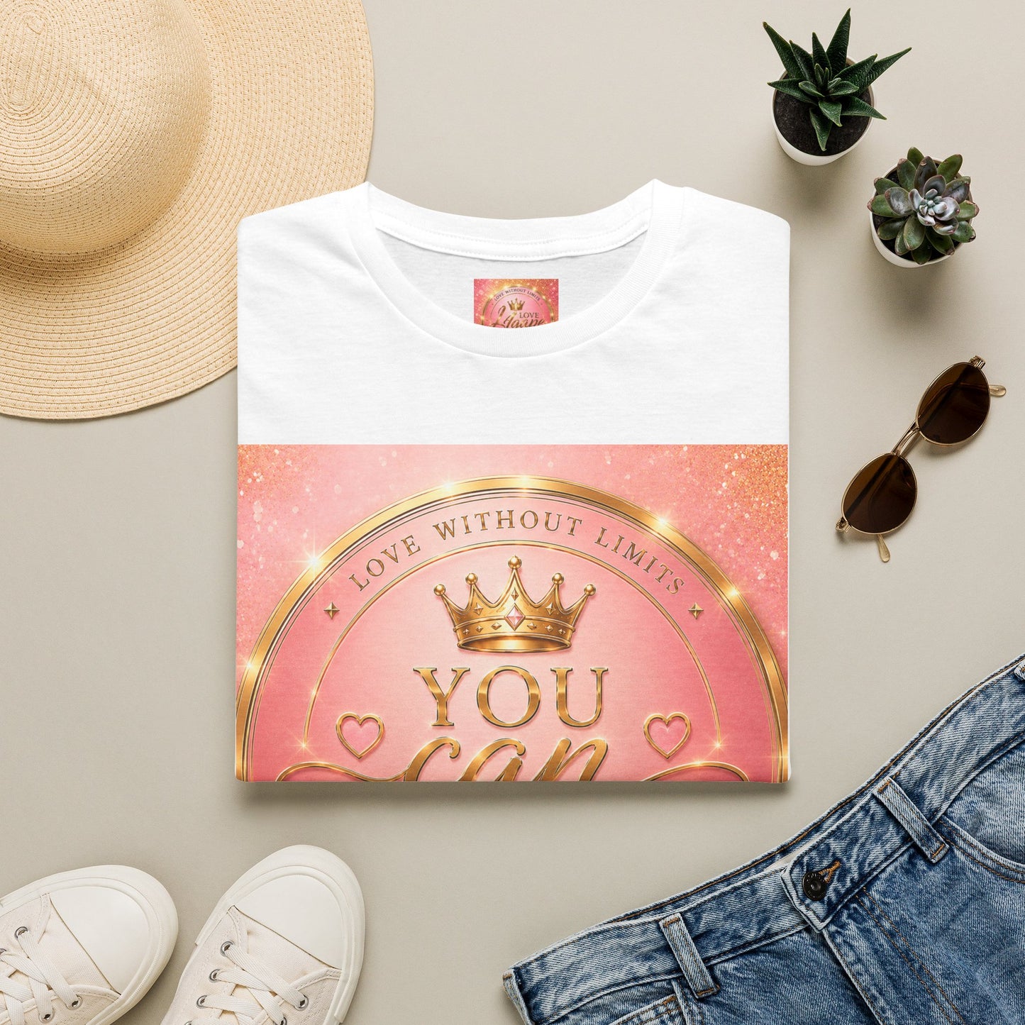 You Can Change Crown Graphic T-Shirt – Inspirational ‘Love Without Limits’ Motivational Tee