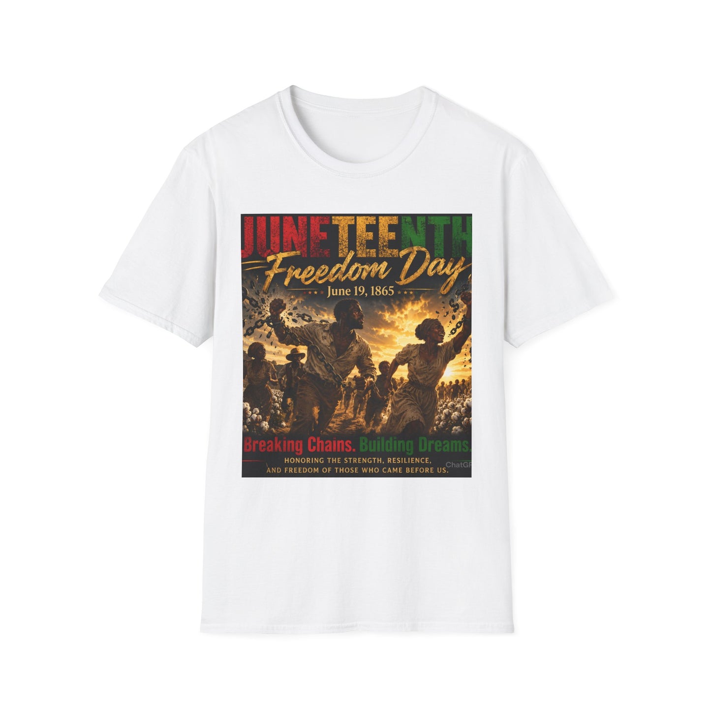 Juneteenth Freedom Day T-Shirt — "Juneteenth Freedom Day June 19, 1865" Celebration Tee