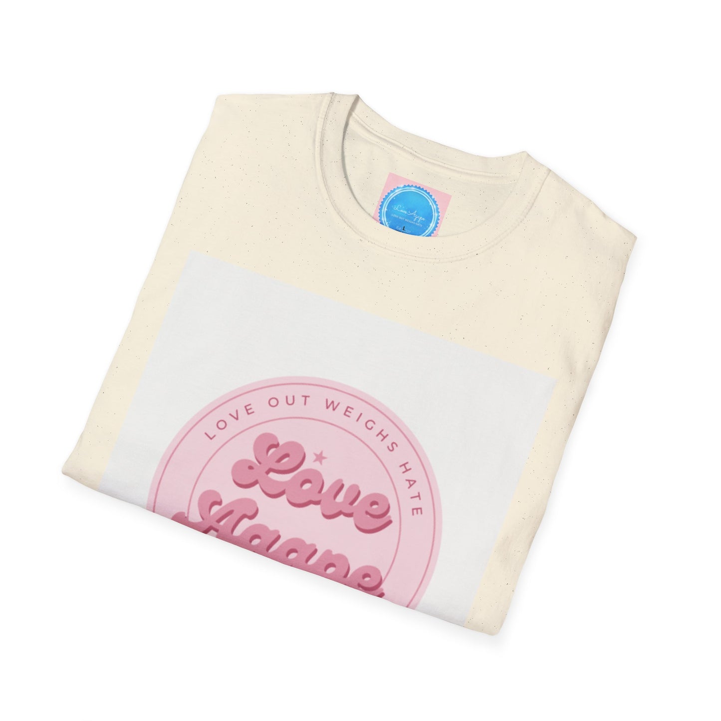 Love Agape Graphic T‑Shirt — Pink Retro Script Tee
