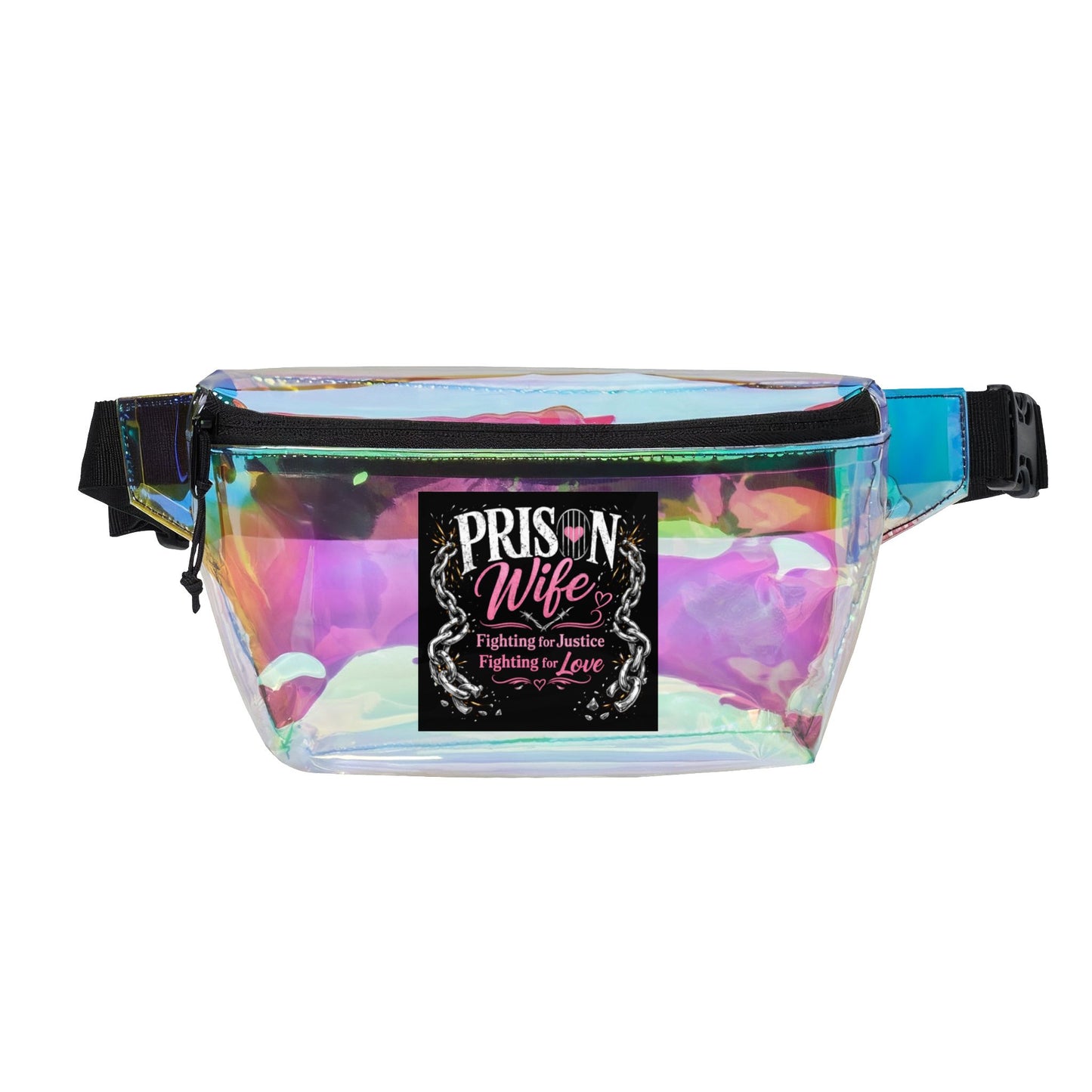 Prison Wife Clear Fanny Pack — 'Prison Wife: Fighting for Justice, Fighting for Love' Clear Belt Bag