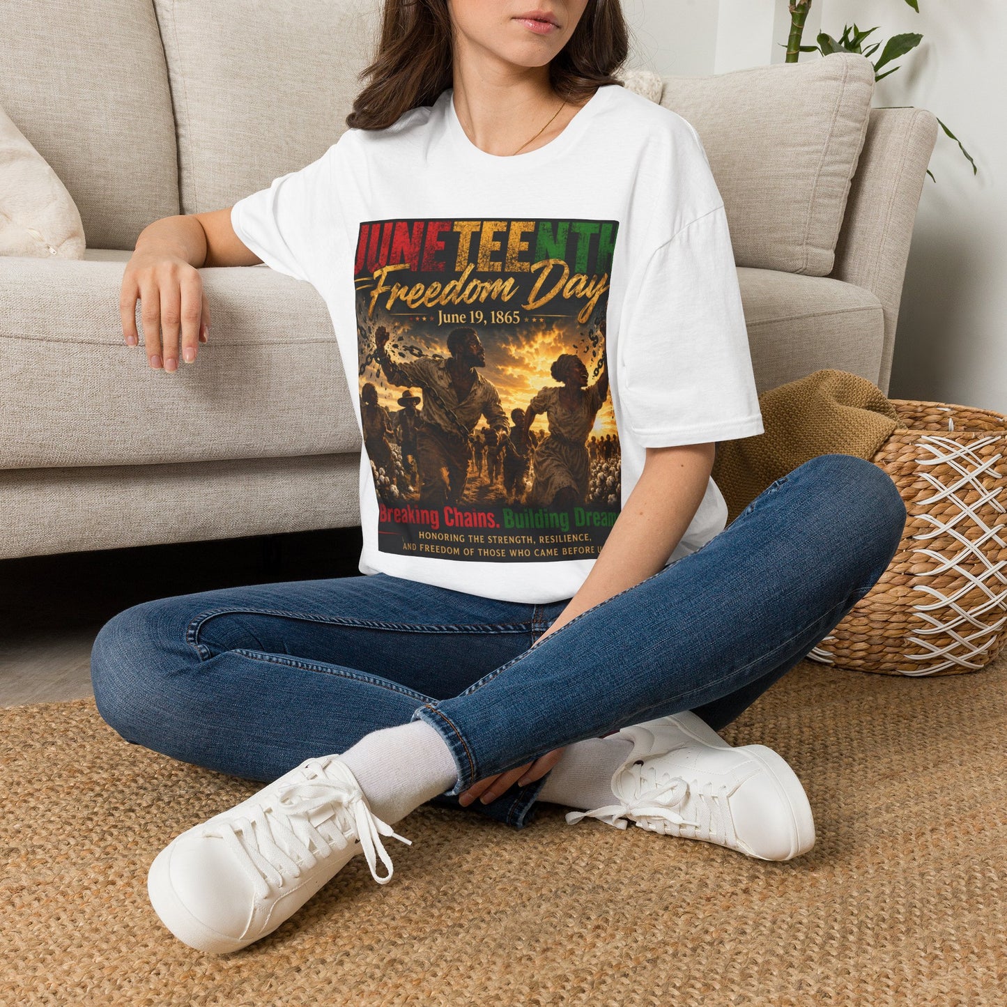 Juneteenth Freedom Day T-Shirt — "Juneteenth Freedom Day June 19, 1865" Celebration Tee