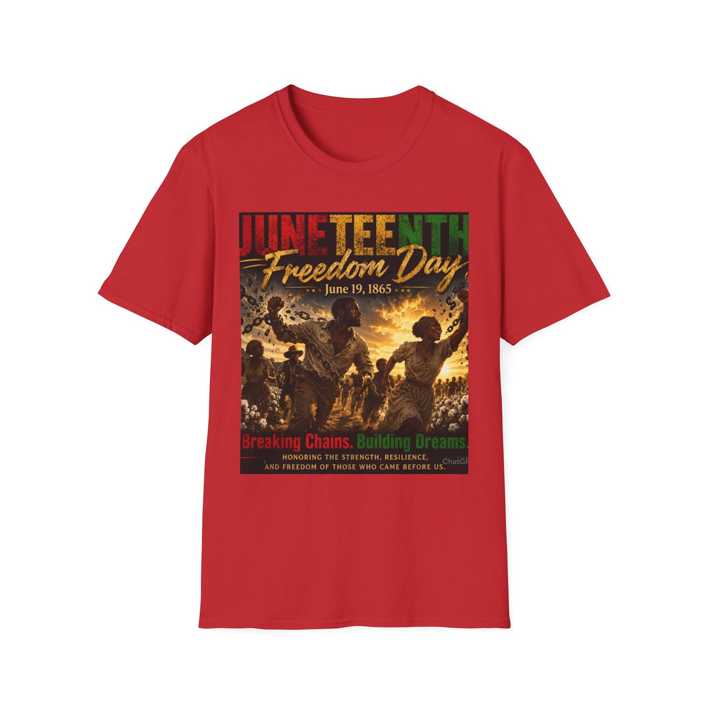 Juneteenth Freedom Day T-Shirt — "Juneteenth Freedom Day June 19, 1865" Celebration Tee