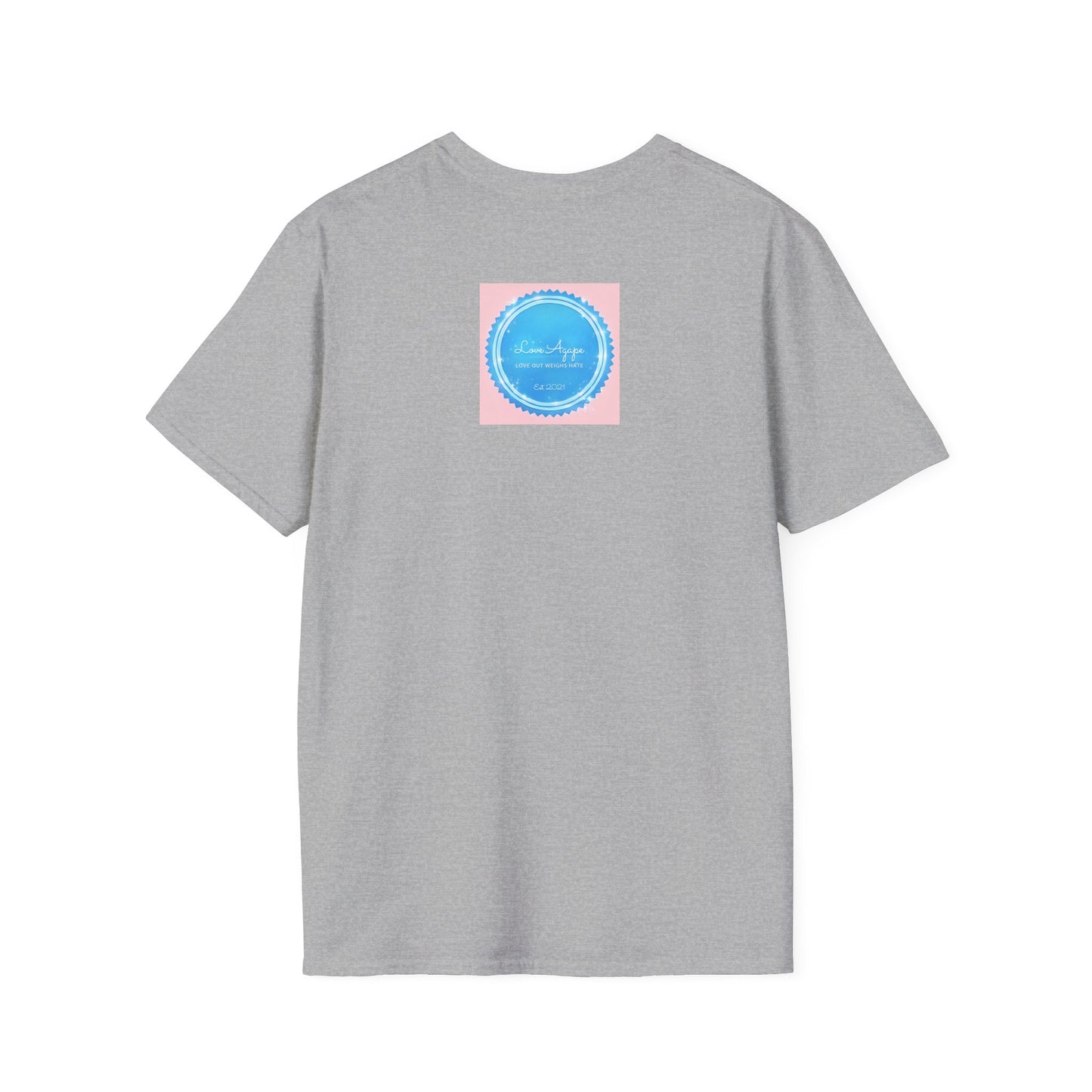 Love Agape T-Shirt — 'Love Out Weighs Hate' Blue Seal Graphic