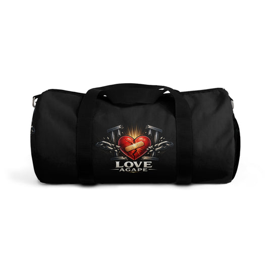 Love Agape Duffel Bag — Heart & Chain Gym Travel Bag
