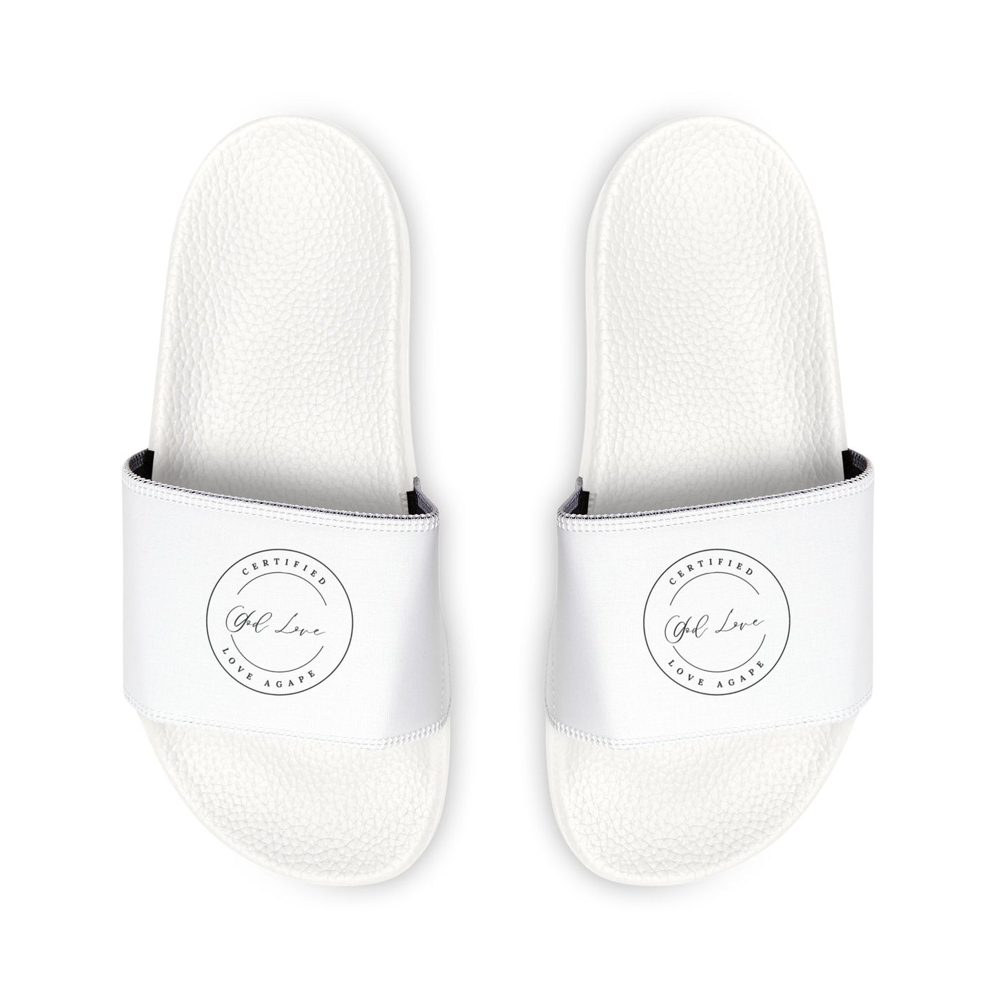 Women's White Slide Sandals — Removable Strap Casual Pool & Beach Slides