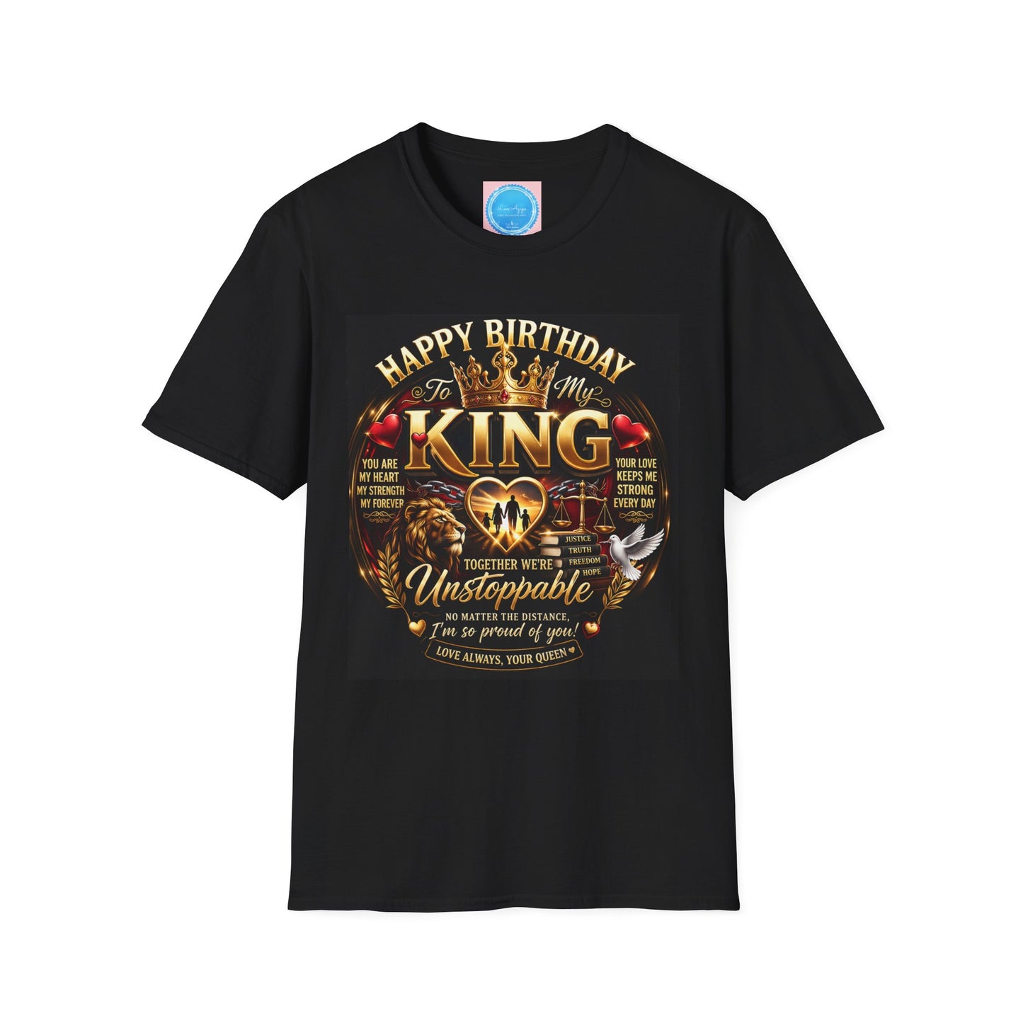 Happy Birthday to My King T-Shirt – Royal Crown & Unstoppable Tribute Tee