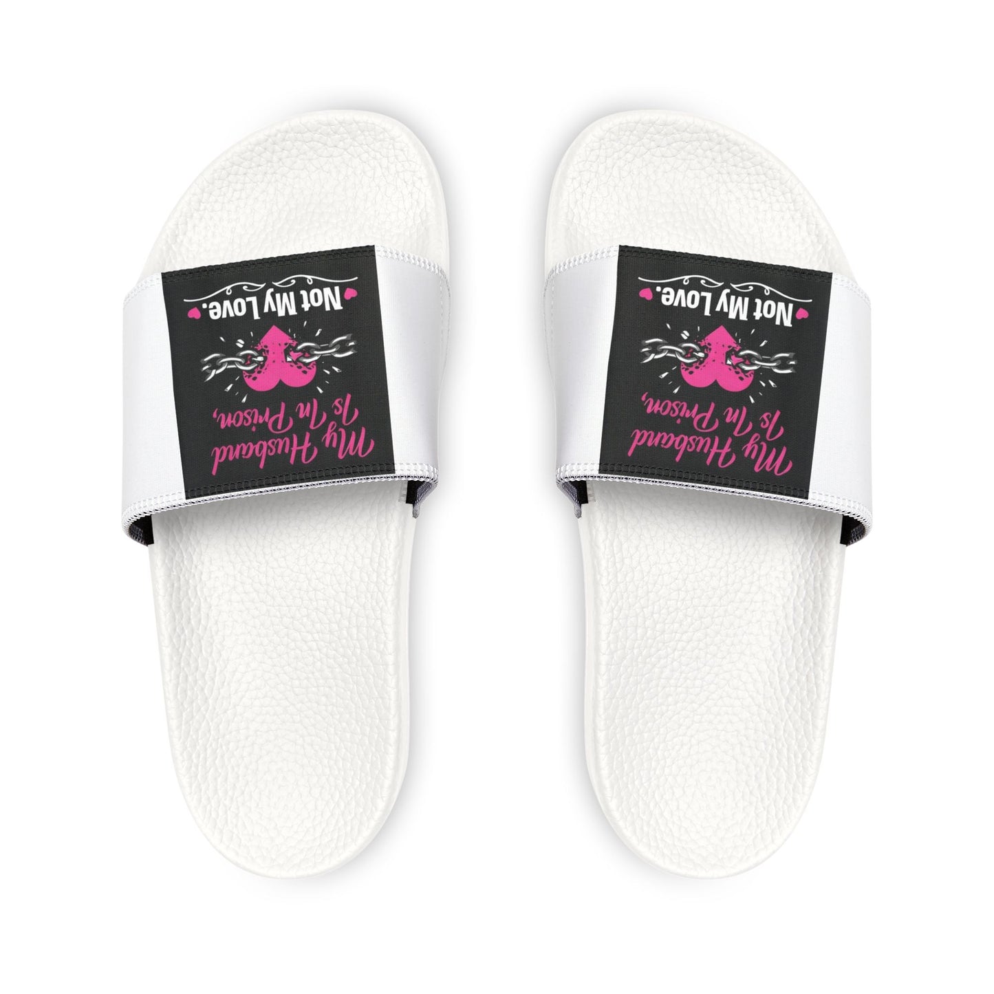 Pink Mermaid 'Not My Love' Slide Sandals