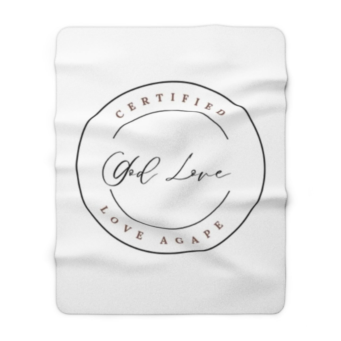 God Love Sherpa Blanket — "Certified Love Agape" Cozy Throw
