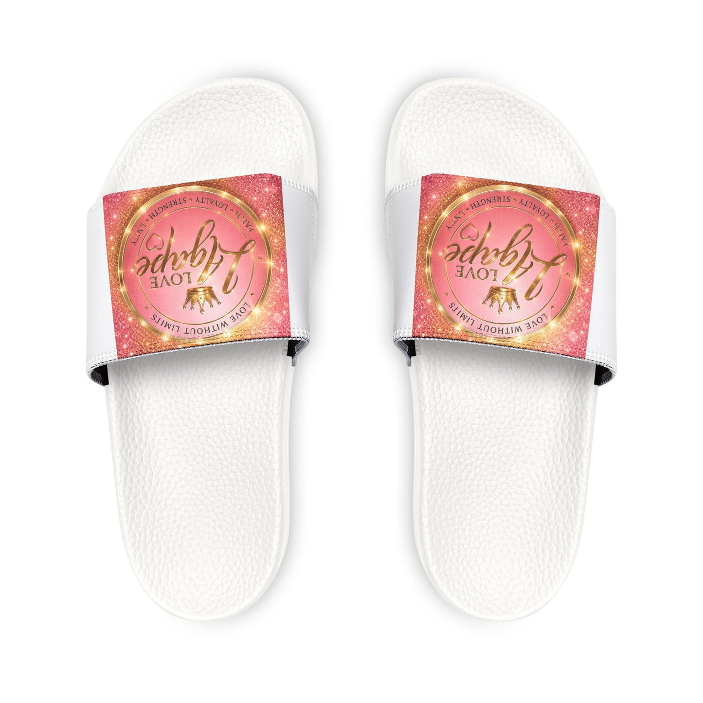 Women's Removable-Strap Sandals — Pink 'Love & Laughter' Slide Sandals