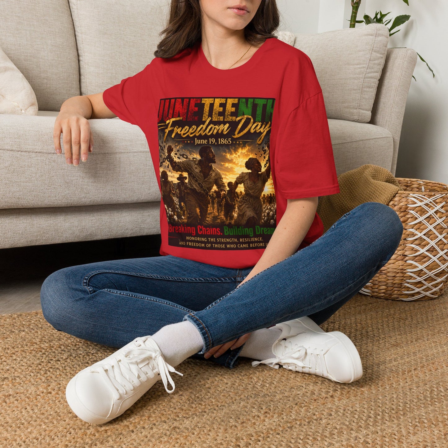 Juneteenth Freedom Day T-Shirt — "Juneteenth Freedom Day June 19, 1865" Celebration Tee