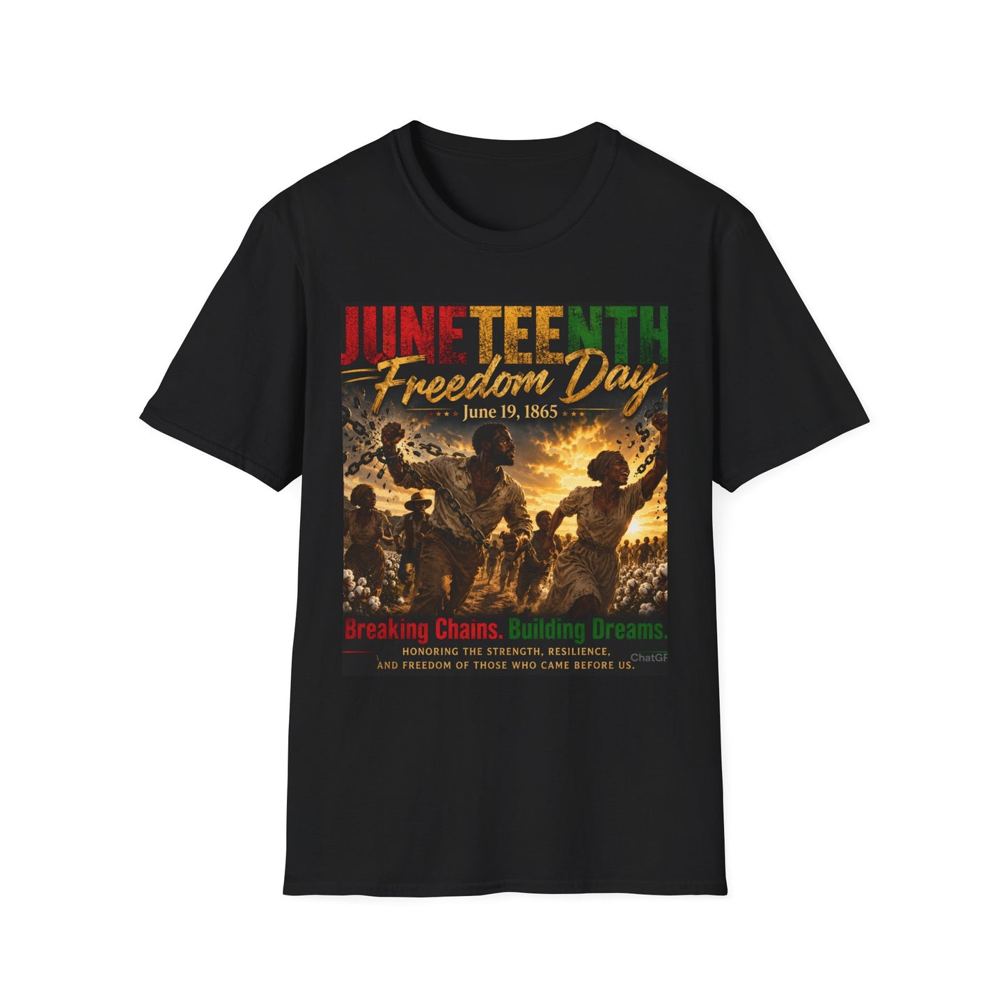 Juneteenth Freedom Day T-Shirt — "Juneteenth Freedom Day June 19, 1865" Celebration Tee