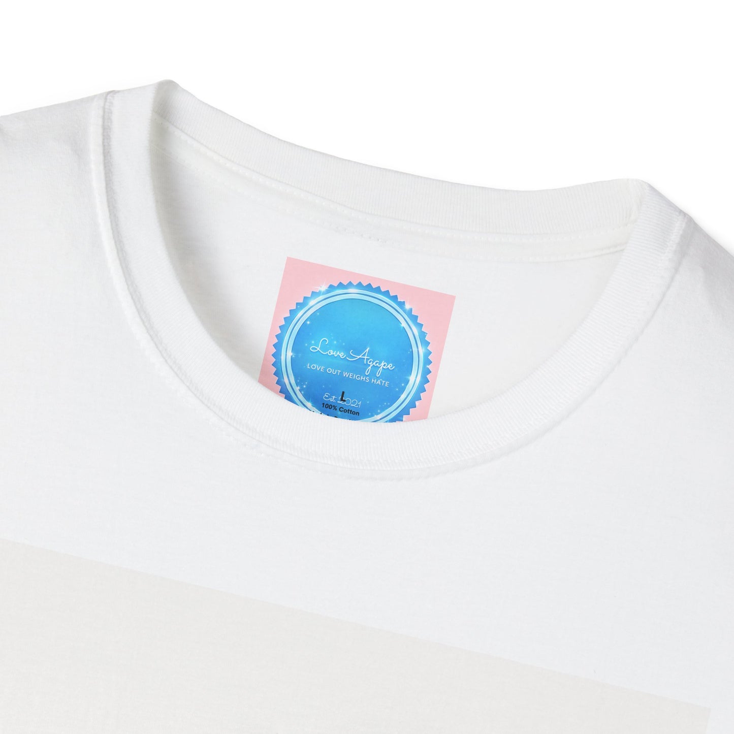 Love Agape Graphic T‑Shirt — Pink Retro Script Tee