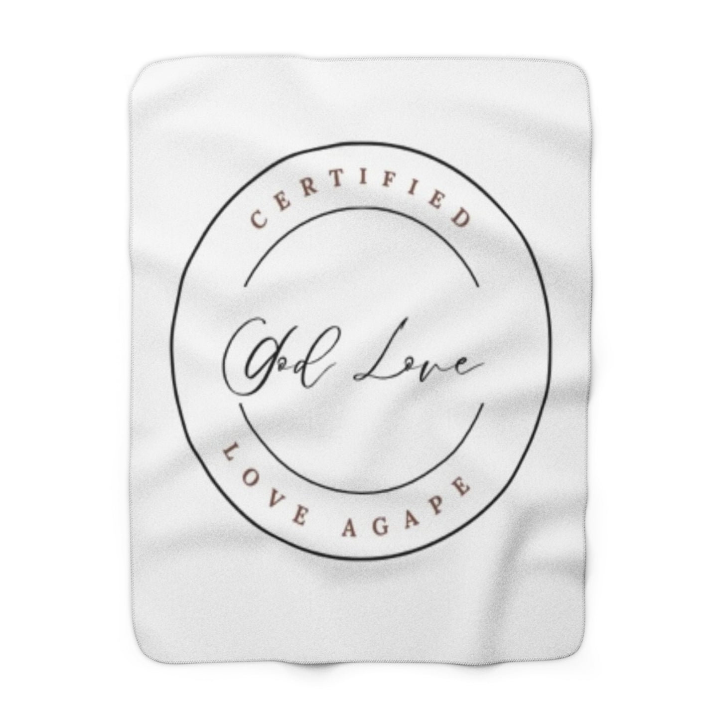 God Love Sherpa Blanket — "Certified Love Agape" Cozy Throw