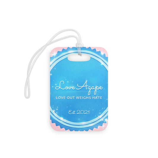 Love Agape Luggage Tag — "Love Out Weighs Hate" Travel ID Tag (Est. 2026)
