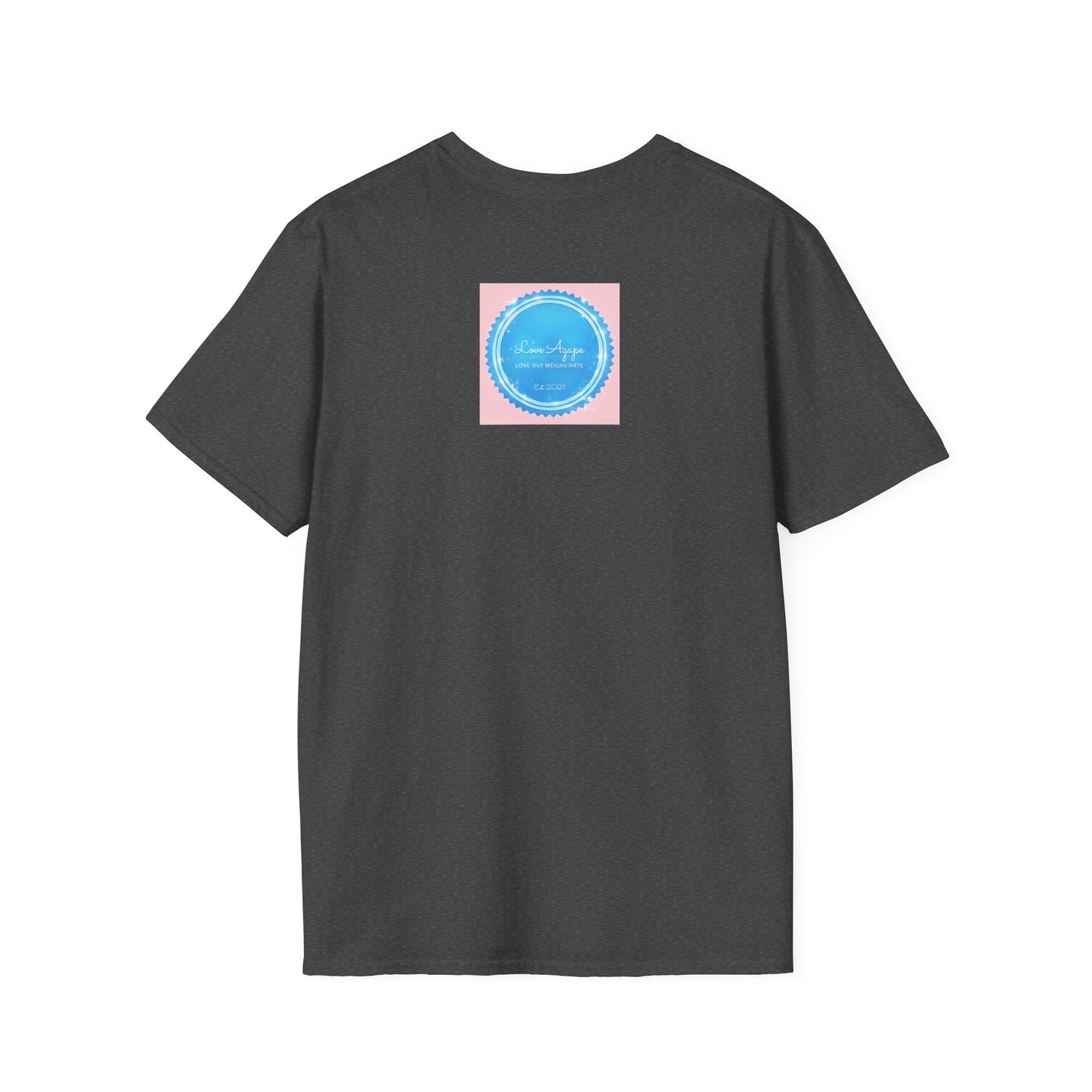 Love Agape T-Shirt — 'Love Out Weighs Hate' Blue Seal Graphic