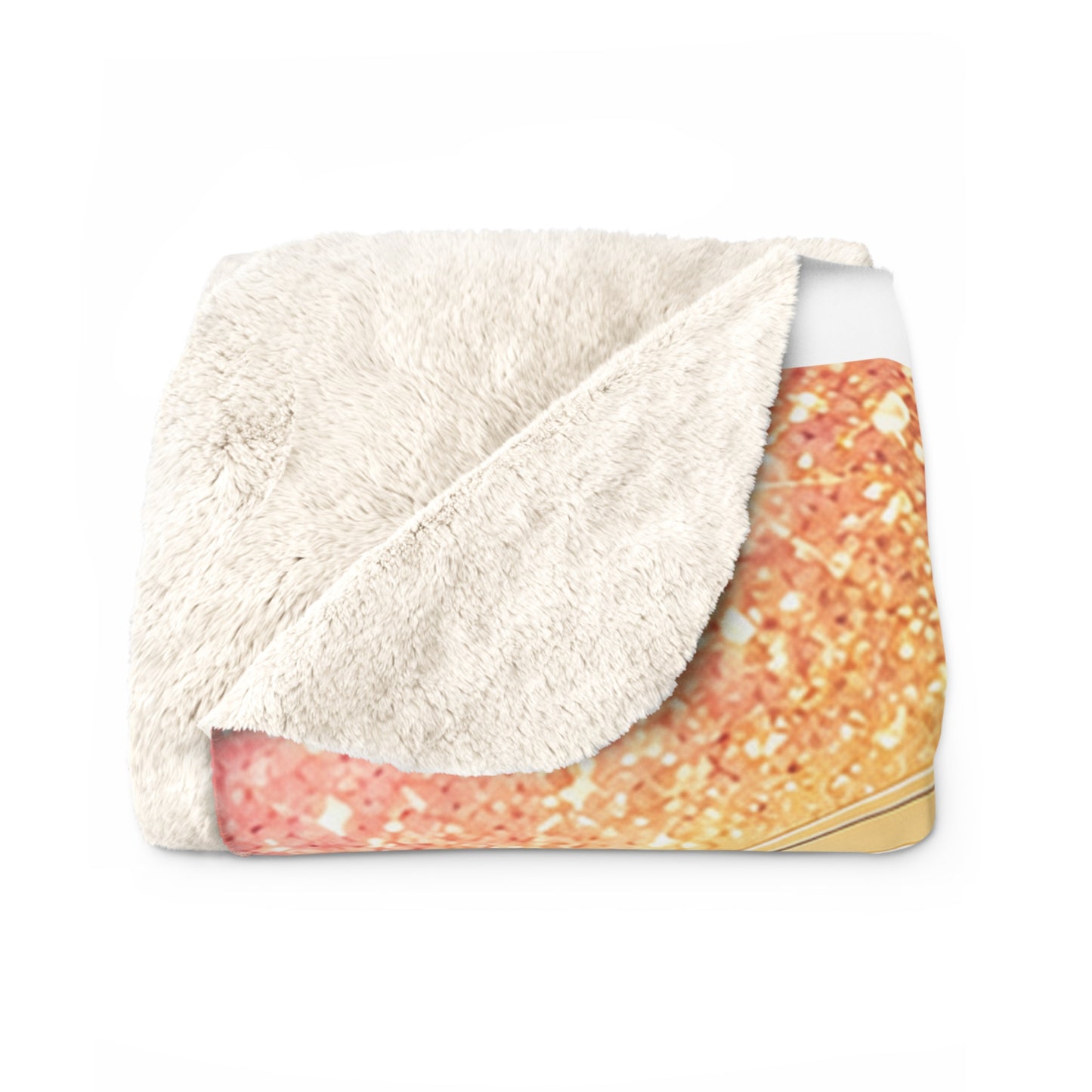 Sherpa Blanket — "Love Agape" Pink Gold Crown Throw (Faith • Loyalty • Strength • Unity)