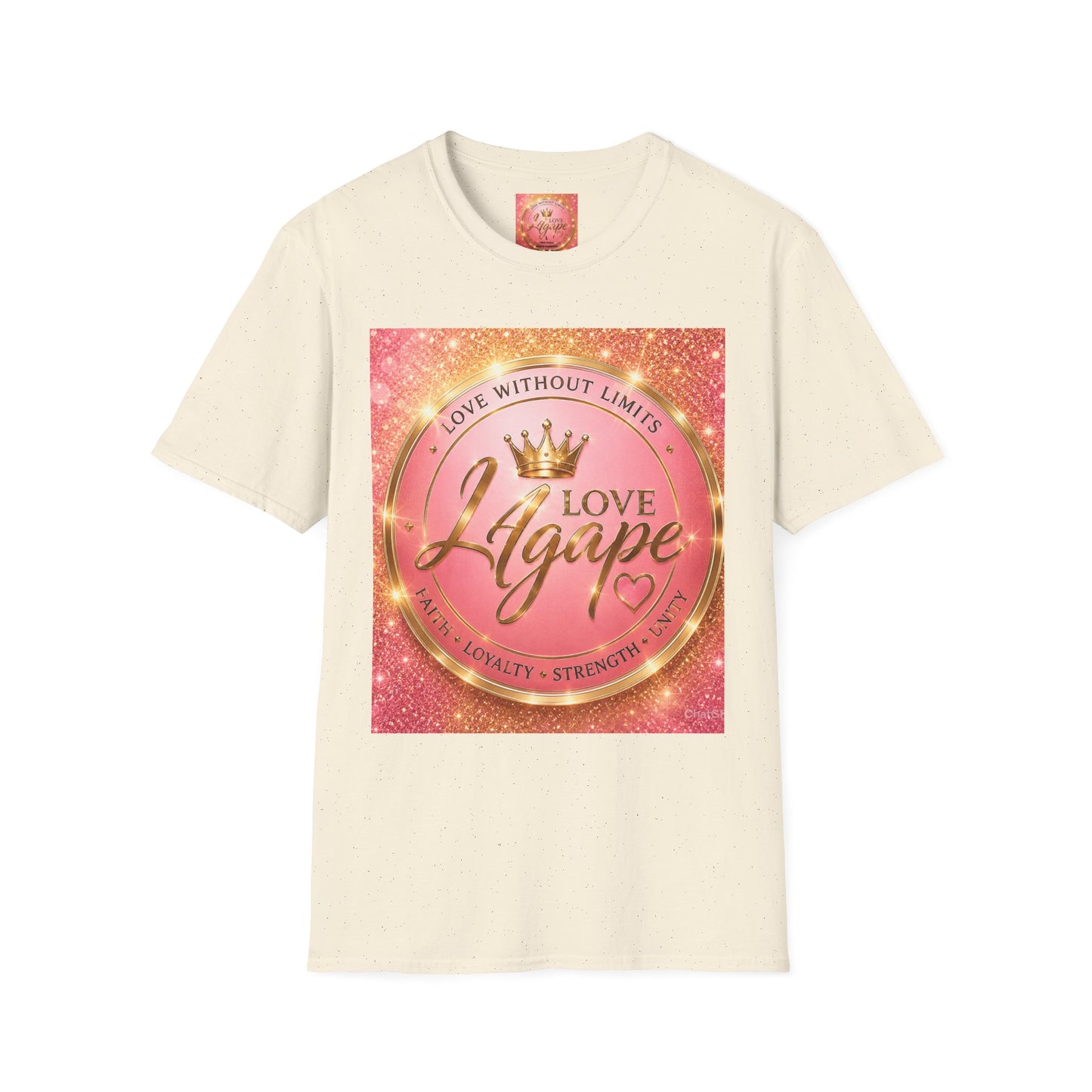 Agape Love Tee — "Love Without Limits" Crown Graphic Spiritual T-Shirt