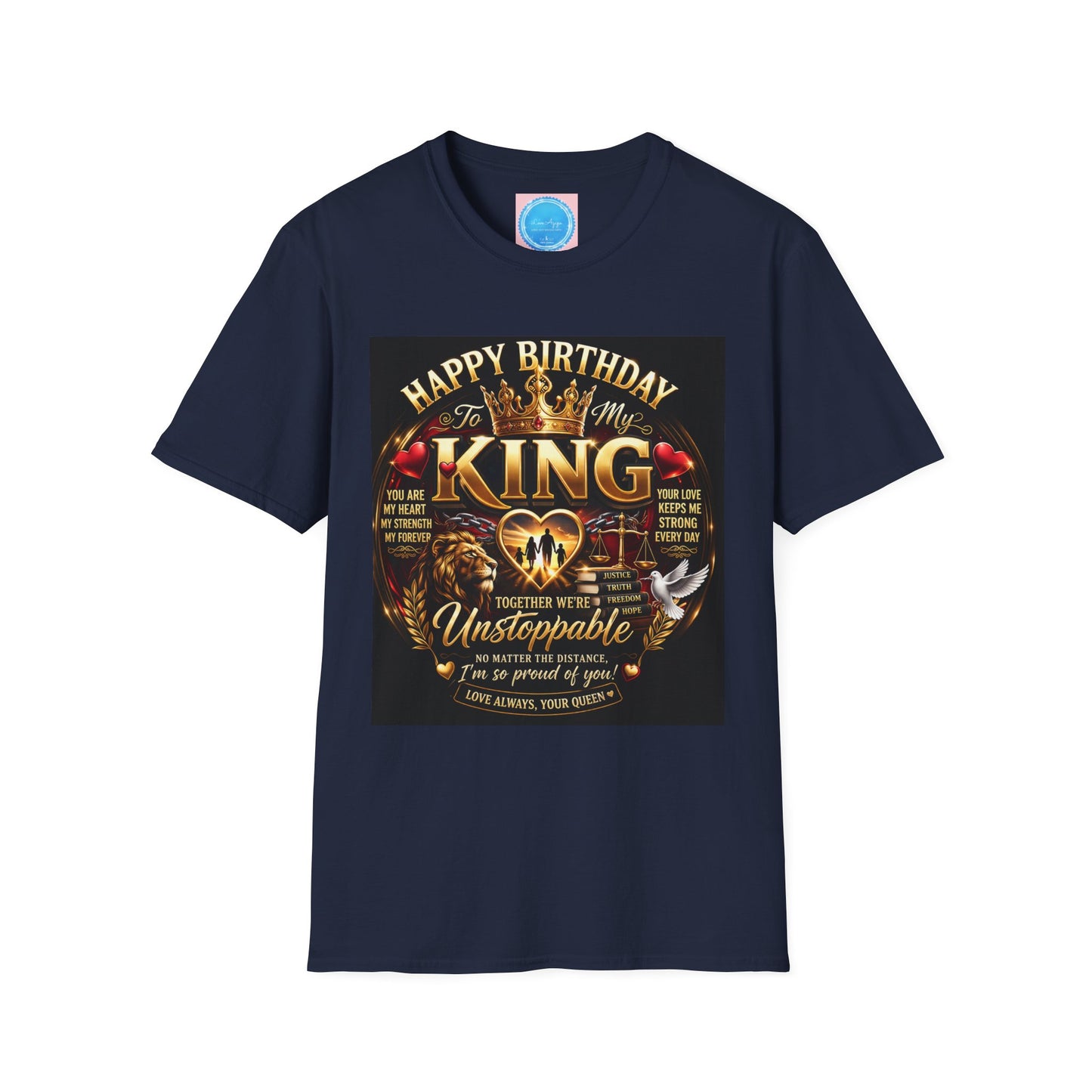 Happy Birthday to My King T-Shirt – Royal Crown & Unstoppable Tribute Tee