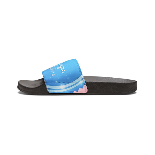Women's Removable-Strap Slide Sandals — Blue Wave “Hope” Design