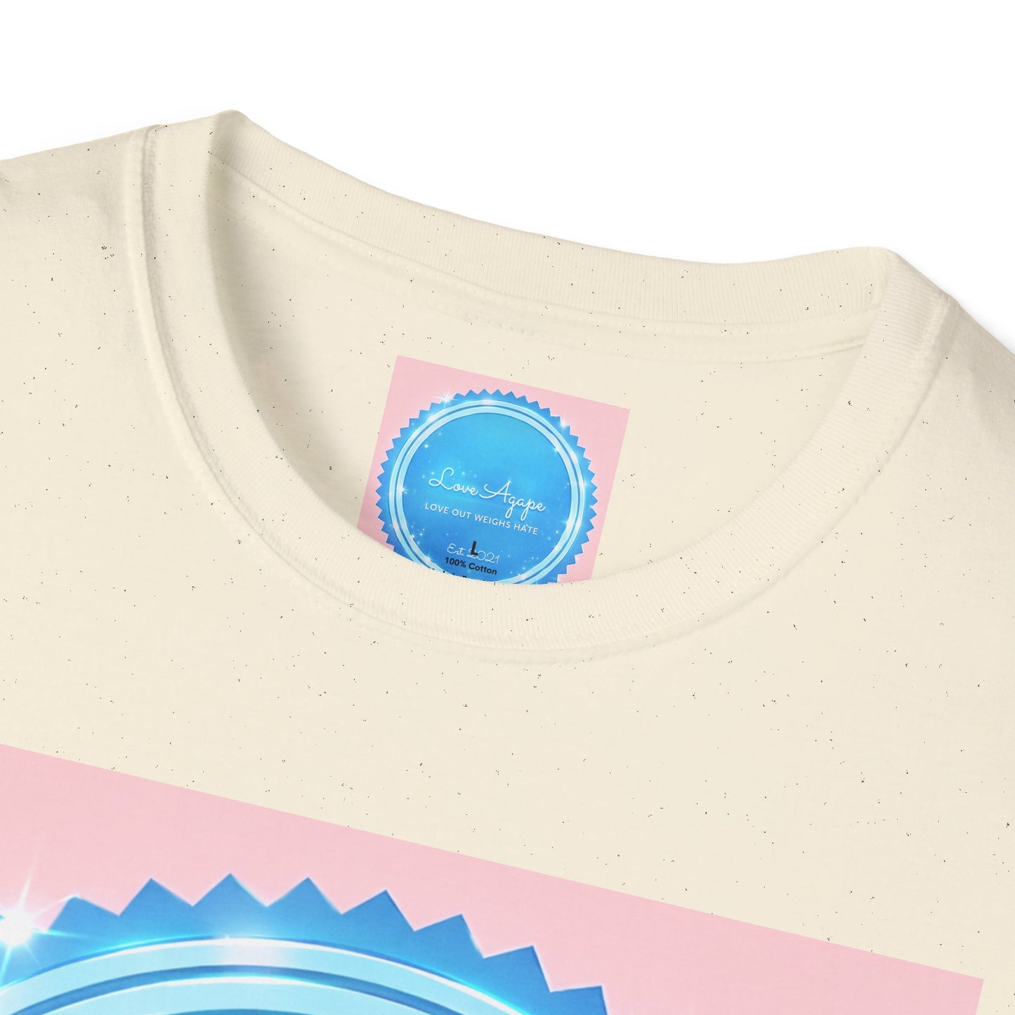 Love Agape T-Shirt — 'Love Out Weighs Hate' Blue Seal Graphic