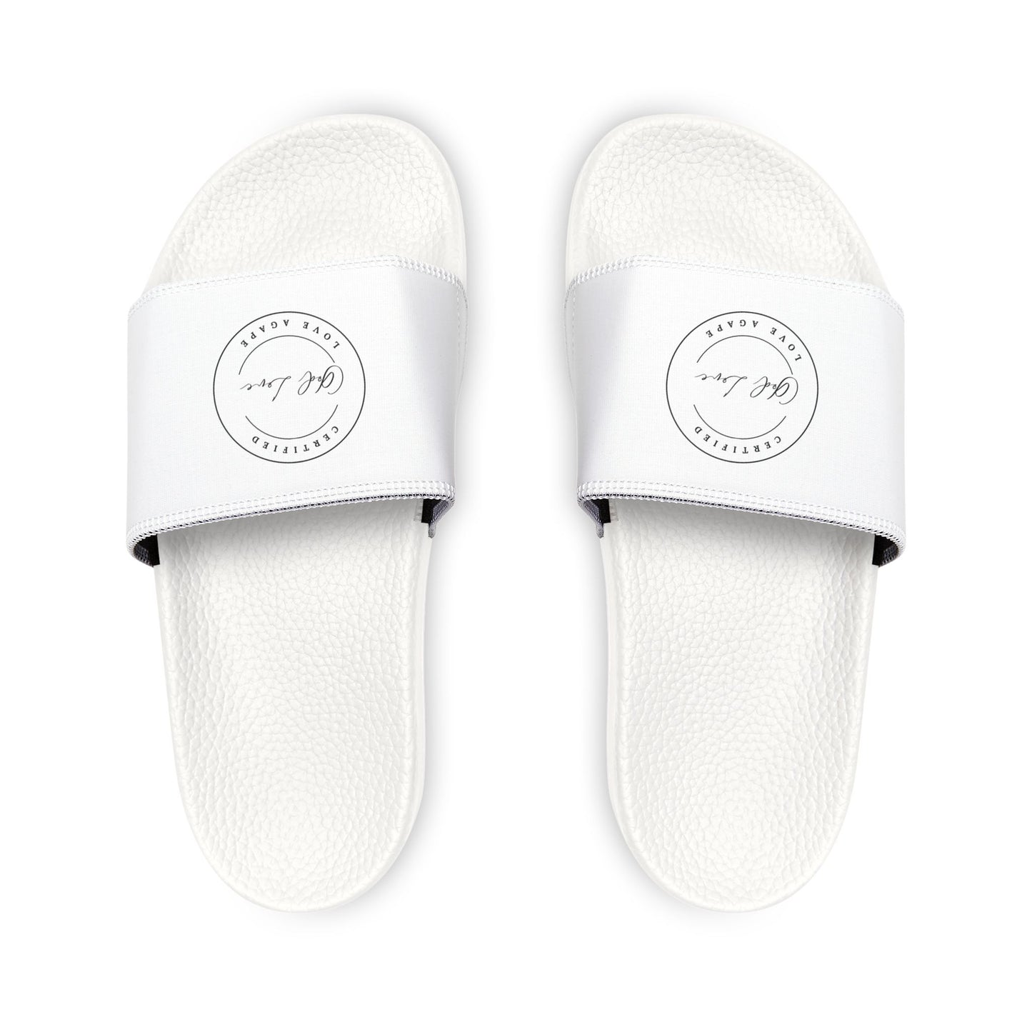 Women's White Slide Sandals — Removable Strap Casual Pool & Beach Slides