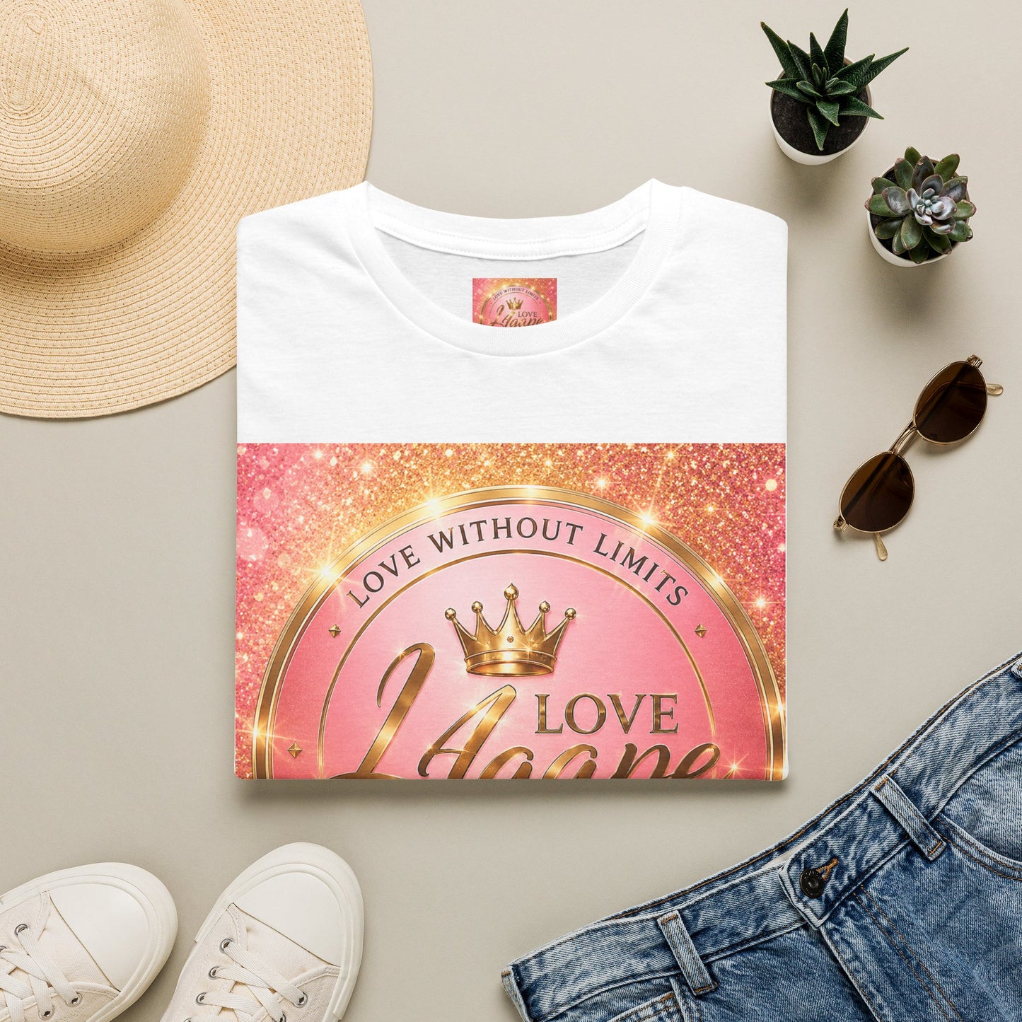 Agape Love Tee — "Love Without Limits" Crown Graphic Spiritual T-Shirt