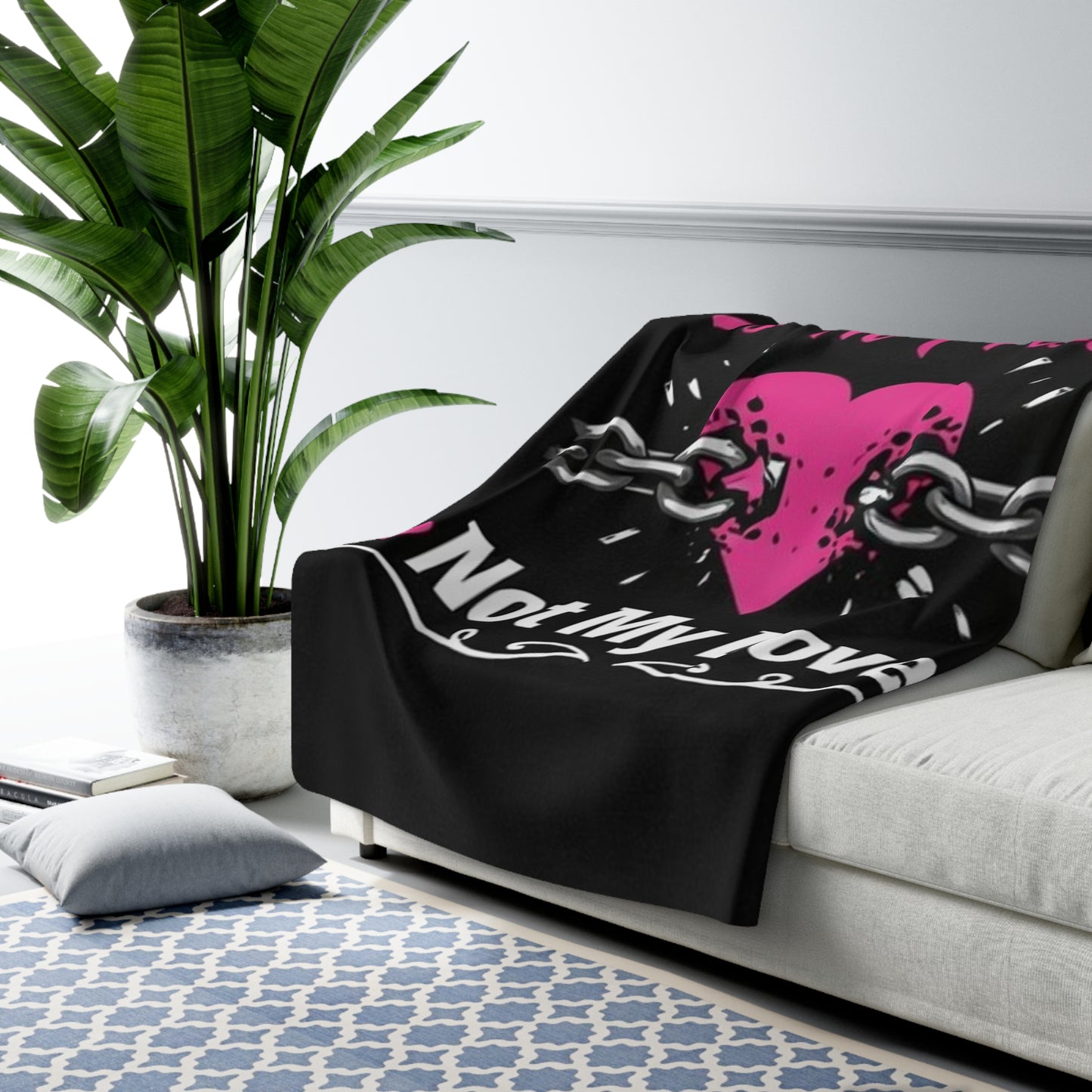 Sherpa Blanket — "My Husband Is In Prison, Not My Love" Cozy Fleece Throw