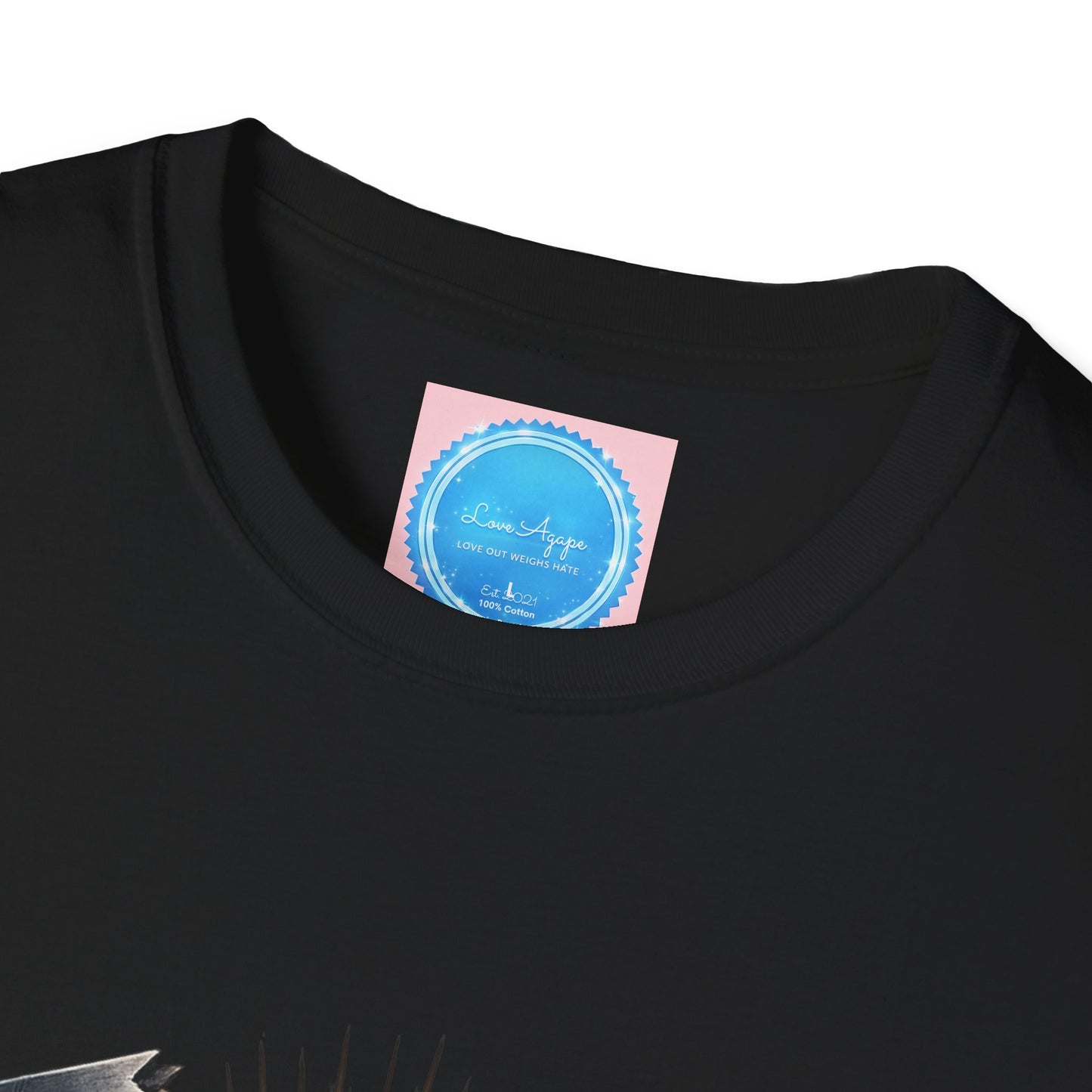 Heart & Guns Graphic T-Shirt — 'Love' Emblem for Bikers, Rock Fans & Rebel Style