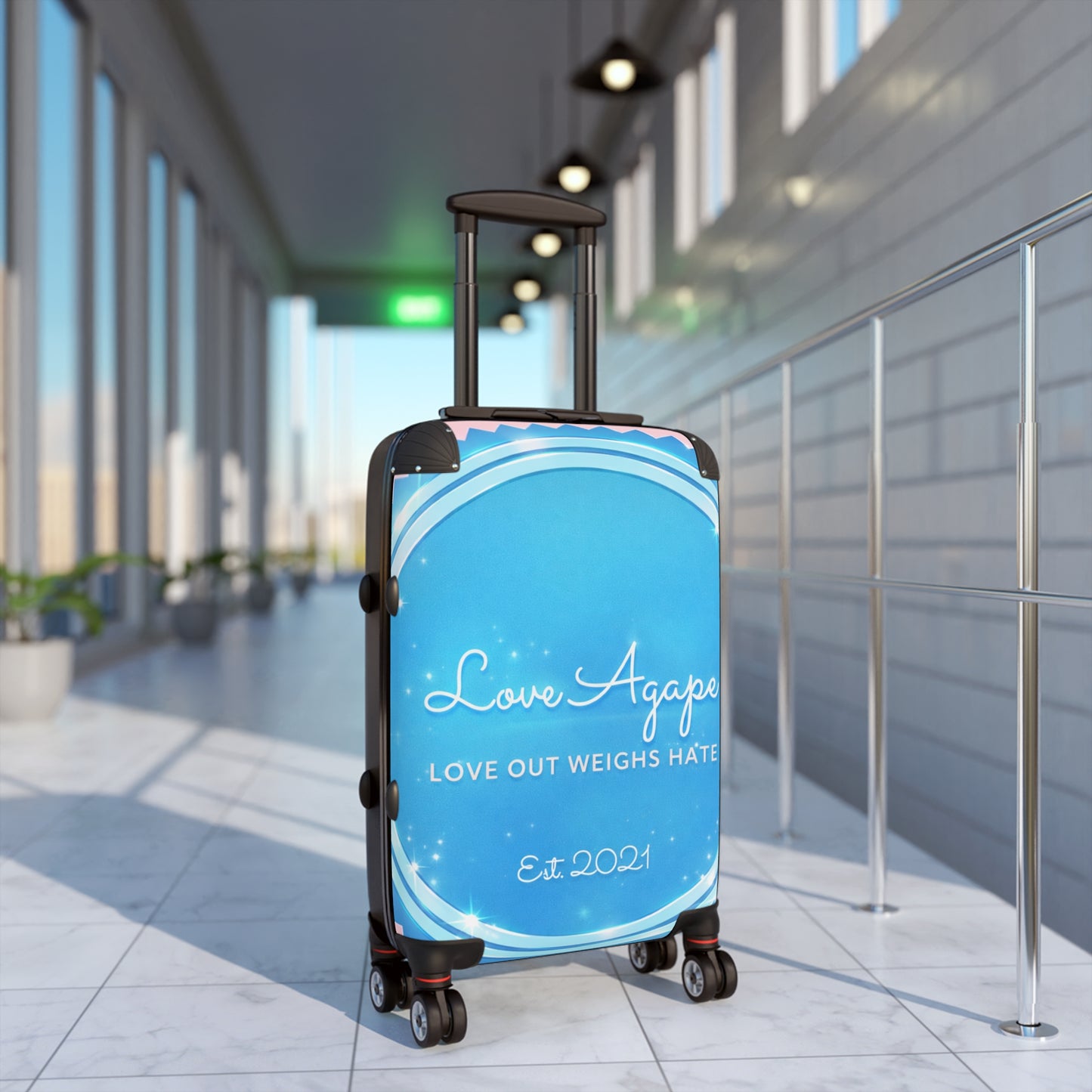 Suitcase — "Love Agape: Love Out Weighs Hate" Carry-On Luggage (Est. 2026)