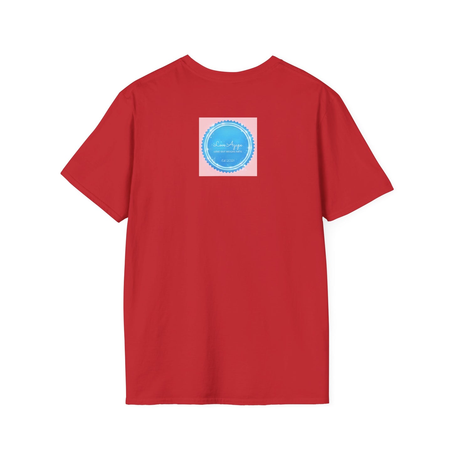 Love Agape T-Shirt — 'Love Out Weighs Hate' Blue Seal Graphic