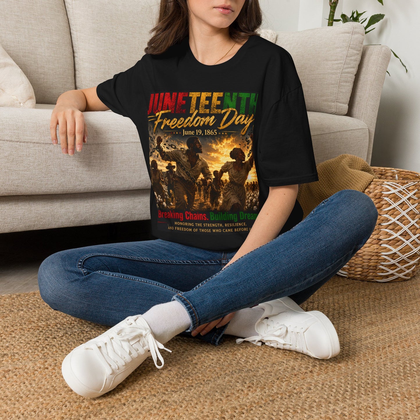 Juneteenth Freedom Day T-Shirt — "Juneteenth Freedom Day June 19, 1865" Celebration Tee