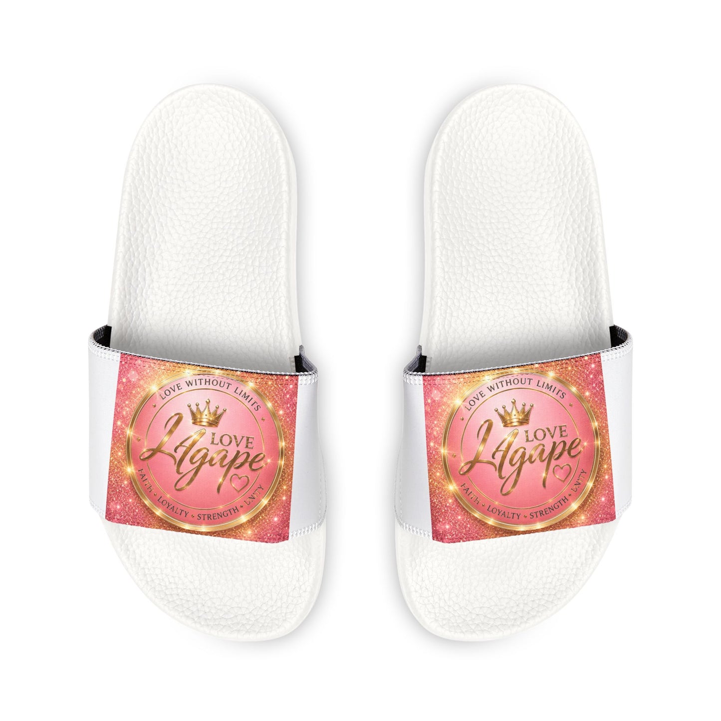 Women's Removable-Strap Sandals — Pink 'Love & Laughter' Slide Sandals